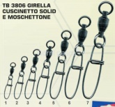 TUBERTINI GIRELLA CUSCINETTO SOLID CON MOSCHETTONE 